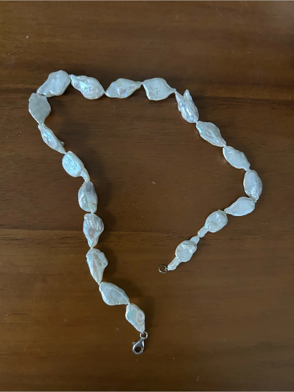 White Baroque Pearl Necklace